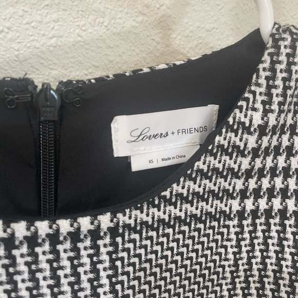 Lovers + Friends Zander Mini Dress Black and White Houndstooth Size XS - Picture 9 of 12